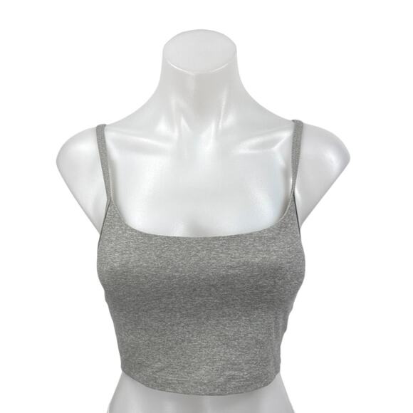 Aritzia TNA Gray Sleeveless Cami Camisole Activewear Sports Bra Crop Tank Top S - Picture 1 of 3